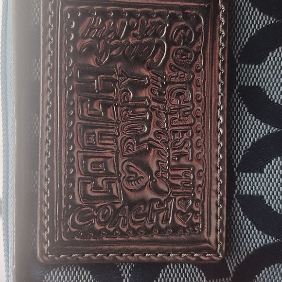 NWT Vintage Coach Poppy Signature Blue Wristlet - Picture 6 of 7